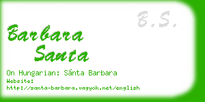 barbara santa business card
