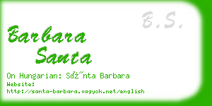 barbara santa business card